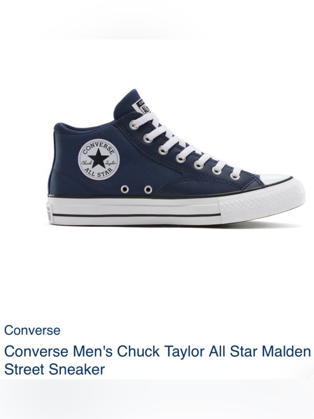 Converse Chuck Taylor All Star Malden Street Mid Sneaker A11706F Men’s Navy NIB - Picture 7 of 15